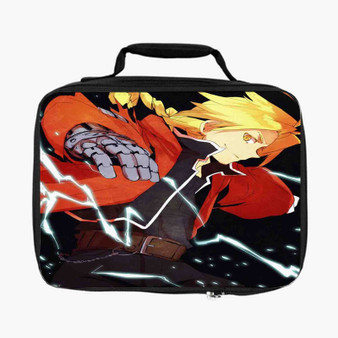 Fullmetal Alchemist Brotherhood Edward Elric Product Custom Lunch Bag Fully Lined and Insulated for Adult and Kids