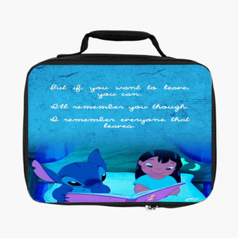 Lilo and Stitch Disney Quotes Custom Lunch Bag Fully Lined and Insulated for Adult and Kids