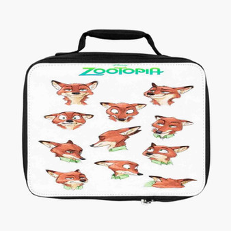 Nick Wilde Face Collage Zootopia Custom Lunch Bag Fully Lined and Insulated for Adult and Kids