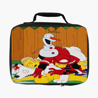 Olaf The Simpsons Custom Lunch Bag Fully Lined and Insulated for Adult and Kids