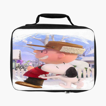 Snoopy and Charlie Brown The Peanuts Movie Custom Lunch Bag Fully Lined and Insulated for Adult and Kids