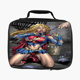 Supergirl Art Custom Lunch Bag Fully Lined and Insulated for Adult and Kids