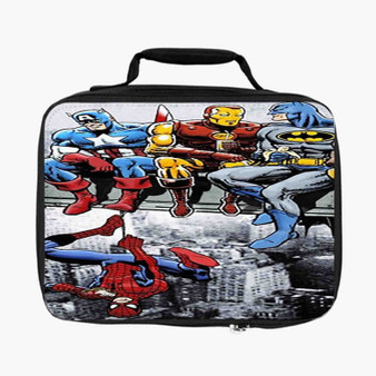 Superheroes Breakfast Of Champions Custom Lunch Bag Fully Lined and Insulated for Adult and Kids