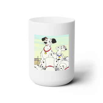 101 Dalmatians Disney Art Custom White Ceramic Mug 15oz Sublimation BPA Free