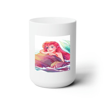 Ariel Disney The Little Mermaid Custom White Ceramic Mug 15oz Sublimation BPA Free