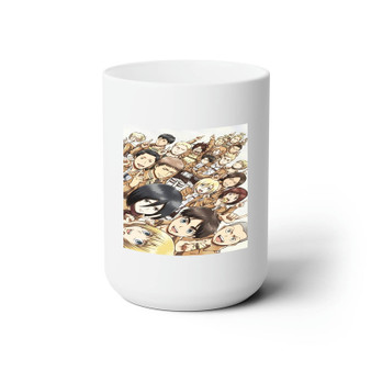 Attack On Titan Collage Custom White Ceramic Mug 15oz Sublimation BPA Free