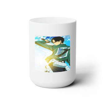 Captain Levi Attack On Titan Custom White Ceramic Mug 15oz Sublimation BPA Free