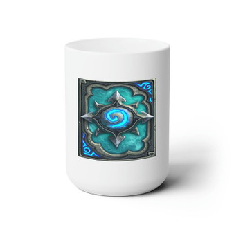 Card Back Hearthstone Heroes of Warcraft Custom White Ceramic Mug 15oz Sublimation BPA Free