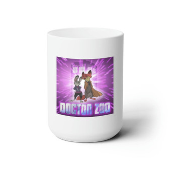 Doctor Who Zootopia Disney Custom White Ceramic Mug 15oz Sublimation BPA Free