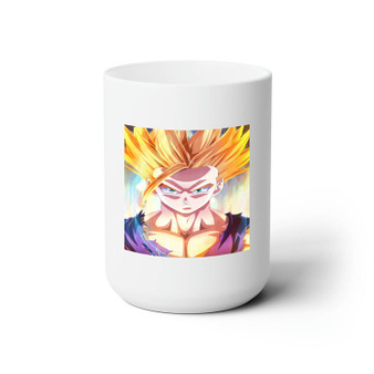 Dragon Ball Z Super Gohan Custom White Ceramic Mug 15oz Sublimation BPA Free