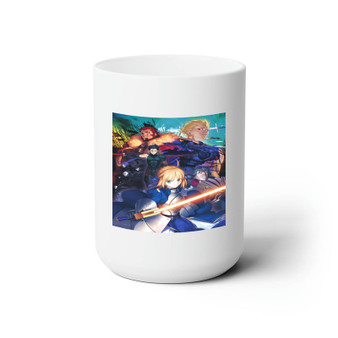 Fate Zero Arts Custom White Ceramic Mug 15oz Sublimation BPA Free
