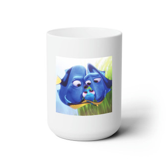 Finding Dory and Baby Dory Family Disney Custom White Ceramic Mug 15oz Sublimation BPA Free