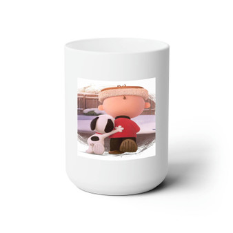 Friends Snoopy and Charlie Brown Custom White Ceramic Mug 15oz Sublimation BPA Free