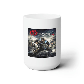 Gears of War Custom White Ceramic Mug 15oz Sublimation BPA Free