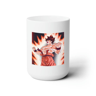 Goku Kaioken Dragon Ball Z Custom White Ceramic Mug 15oz Sublimation BPA Free