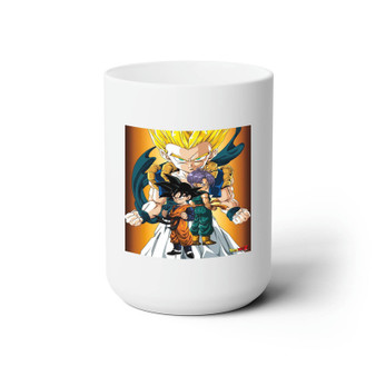 Goten and Trunks Gotenks Super Saiyan Custom White Ceramic Mug 15oz Sublimation BPA Free