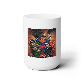 Justice League Identity Crisis Custom White Ceramic Mug 15oz Sublimation BPA Free