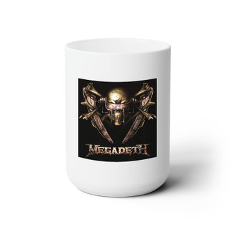 Megadeth Custom White Ceramic Mug 15oz Sublimation BPA Free