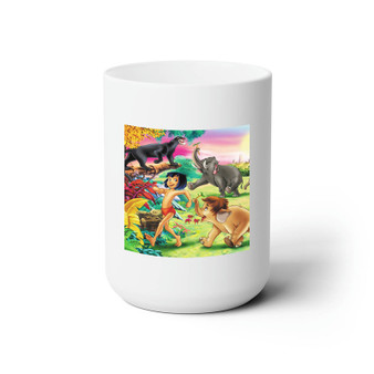 Mowgli and His Friends Custom White Ceramic Mug 15oz Sublimation BPA Free
