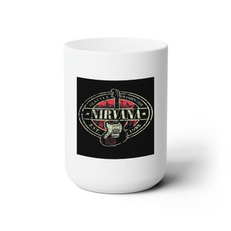 Nirvana Est 1988 Guitar Custom White Ceramic Mug 15oz Sublimation BPA Free