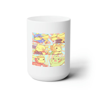 Pikachu as Avengers Characters Custom White Ceramic Mug 15oz Sublimation BPA Free