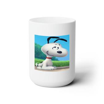 Snoopy Close up Custom White Ceramic Mug 15oz Sublimation BPA Free