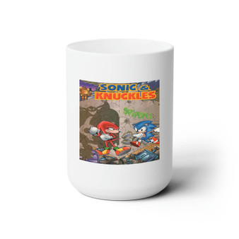 Sonic Knuckles Custom White Ceramic Mug 15oz Sublimation BPA Free