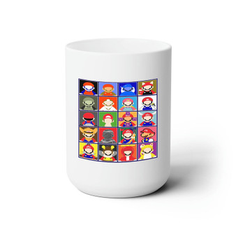 Super Mario No Face Custom White Ceramic Mug 15oz Sublimation BPA Free