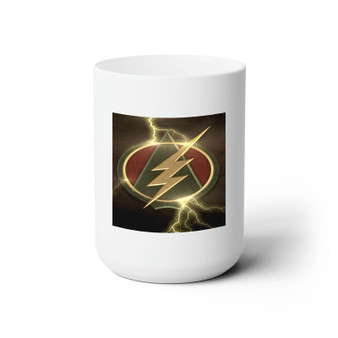 The Flash and Arrow Logo Custom White Ceramic Mug 15oz Sublimation BPA Free