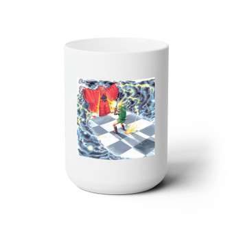 The Legend of Zelda A Link to the Past Art Custom White Ceramic Mug 15oz Sublimation BPA Free