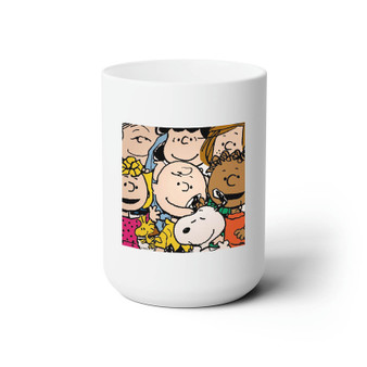 The Peanuts Gang Custom White Ceramic Mug 15oz Sublimation BPA Free