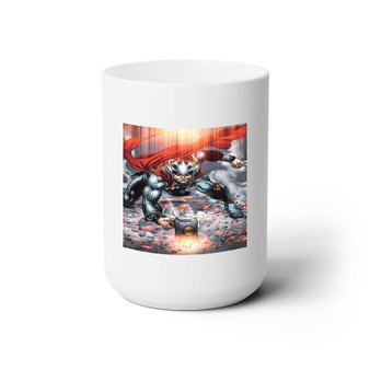 Thor Mjolnir Comic Custom White Ceramic Mug 15oz Sublimation BPA Free