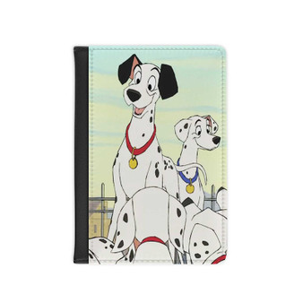 101 Dalmatians Disney Art Custom PU Faux Leather Passport Cover Wallet Black Holders Luggage Travel