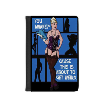 Archer Quotes Custom PU Faux Leather Passport Cover Wallet Black Holders Luggage Travel