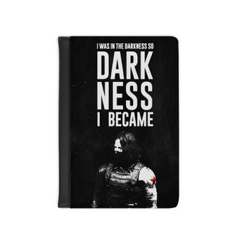 Bucky Barnes Quotes Custom PU Faux Leather Passport Cover Wallet Black Holders Luggage Travel