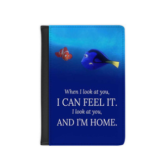 Dory and Nemo Quotes Custom PU Faux Leather Passport Cover Wallet Black Holders Luggage Travel