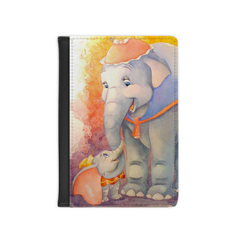 Dumbo Classic Disney Custom PU Faux Leather Passport Cover Wallet Black Holders Luggage Travel