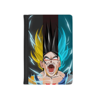 Goku on Transformation Dragon Ball Custom PU Faux Leather Passport Cover Wallet Black Holders Luggage Travel