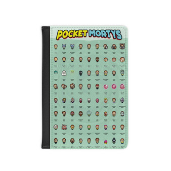 Pocket Mortys Rick and Morty Custom PU Faux Leather Passport Cover Wallet Black Holders Luggage Travel