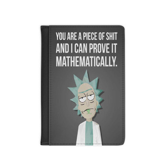Rick and Morty Quotes Custom PU Faux Leather Passport Cover Wallet Black Holders Luggage Travel
