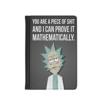 Rick Quotes Rick and Morty Custom PU Faux Leather Passport Cover Wallet Black Holders Luggage Travel