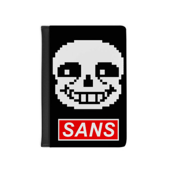 Sans Undertale Face Custom PU Faux Leather Passport Cover Wallet Black Holders Luggage Travel