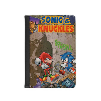 Sonic Knuckles Custom PU Faux Leather Passport Cover Wallet Black Holders Luggage Travel