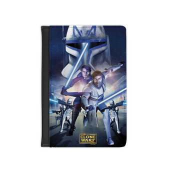 Star Wars The Clone Wars Product Custom PU Faux Leather Passport Cover Wallet Black Holders Luggage Travel