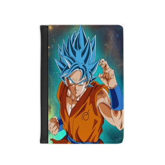 Super Saiyan Blue Goku Dragon Ball Super Custom PU Faux Leather Passport Cover Wallet Black Holders Luggage Travel