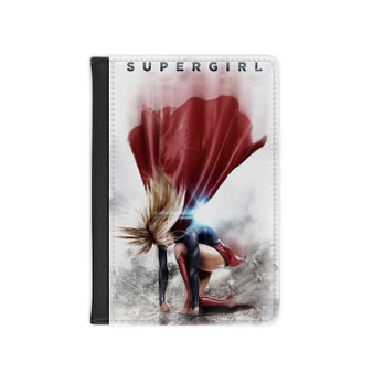 Supergirl Arts Custom PU Faux Leather Passport Cover Wallet Black Holders Luggage Travel