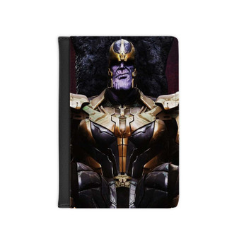 Thanos Marvel Villains Custom PU Faux Leather Passport Cover Wallet Black Holders Luggage Travel