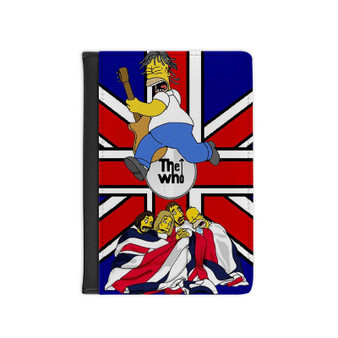 The Who Simpsons Custom PU Faux Leather Passport Cover Wallet Black Holders Luggage Travel