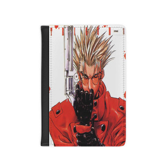 Trigun Custom PU Faux Leather Passport Cover Wallet Black Holders Luggage Travel