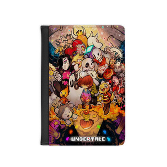 Undertale All Characters Art Custom PU Faux Leather Passport Cover Wallet Black Holders Luggage Travel